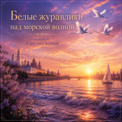 Обкладинка Белые журавлики над морской волной